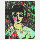 Gothic Beauty Portrait  Fleecedecke (Vorderseite)