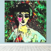 Gothic Beauty Portrait Leinwanddruck (Insitu (Holzboden))