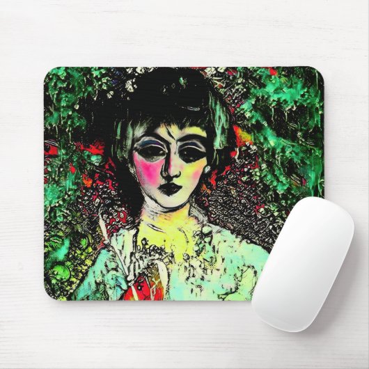 Gothic Beauty Portrait Mousepad (Mit Mouse)