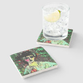 Gothic Beauty Portrait Steinuntersetzer (Seitenansicht)