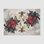 Gothic Bee & Rose Tissue Paper Seidenpapier (Vorderseite)