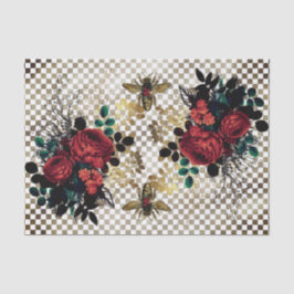 Gothic Bee & Rose Tissue Paper Seidenpapier