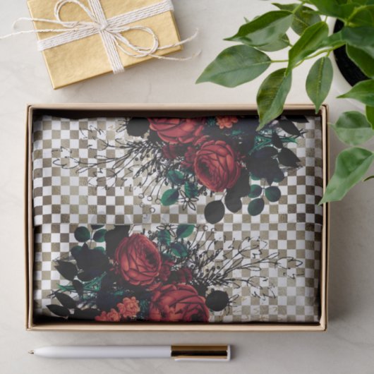 Gothic Bee & Rose Tissue Paper Seidenpapier (Geschenk)