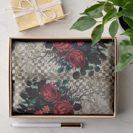 Gothic Bee & Rose Tissue Paper Seidenpapier (Geschenk)