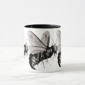 Gothic Bees Skull Wings Tasse (Zentrum)