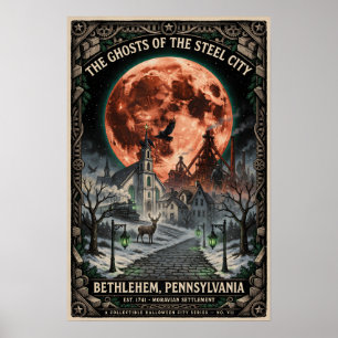 Gothic Bethlehem, PA Kunst Vintage Horror Reise Poster
