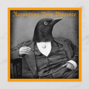 Gothic Bird-Man Halloween-Einladung Einladung