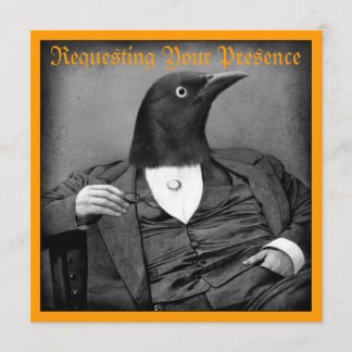 Gothic Bird-Man Halloween-Einladung Einladung