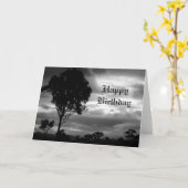 Gothic Birthday Card Karte (Gelbe Blume)