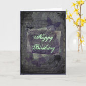 Gothic Birthday Card Karte (Gelbe Blume)