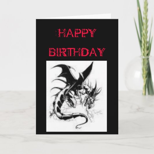 GOTHIC BIRTHDAY KARTE (Vorderseite)