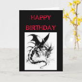 GOTHIC BIRTHDAY KARTE (Gelbe Blume)