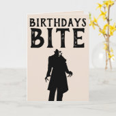 GOTHIC BIRTHDAY VAMPIRE GREETING CARD KARTE (Gelbe Blume)