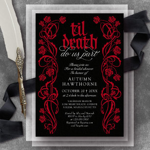 Gothic Bis Dass Der Tod Bridal Shower Einladung