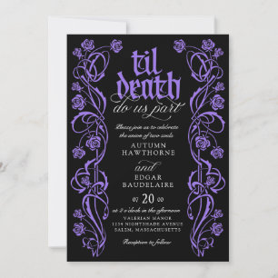 Gothic Bis Dass Der Tod Uns Scheidet Hochzeit Einladung