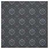 Gothic Black 3D Floral Combed Cotton Stoff (Muster)