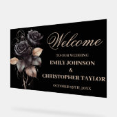 Gothic Black Acrylic Wedding Sign Acrylschild (Winkel)