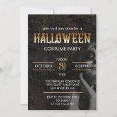 Gothic Black Adult Halloween Beängstigendes Kostüm Einladung (Vorderseite)