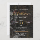 Gothic Black Adult Halloween Beängstigendes Kostüm Einladung (Vorderseite)