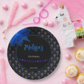 Gothic Black and Blue Birthday Pappteller (Party)
