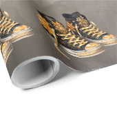 Gothic Black and Gold Hightops Geschenkpapier (Rolleneckpunkt)