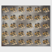 Gothic Black and Gold Hightops Geschenkpapier (Flach)