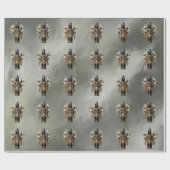 Gothic Black and Gold Lipstick Geschenkpapier (Flach)