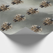 Gothic Black and Gold Lipstick Geschenkpapier (Ecke)