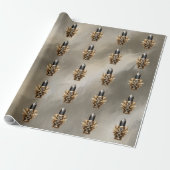 Gothic Black and Gold Lipstick Geschenkpapier (Ungerollt)