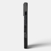 Gothic Black and Gray Hibiskus Floral Case-Mate iPhone Hülle (Rückseite / Links)