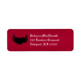Gothic Black and Red Return Address Label
