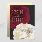 Gothic Black and Red Wedding Einladung (Vorne/Hinten)