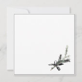 Gothic Black and White Christmas Branch Dankeskarte (Rückseite)