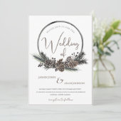 Gothic Black and White Christmas Einladung (Stehend Vorderseite)