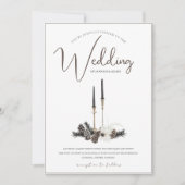 Gothic Black and White Christmas Einladung (Vorderseite)