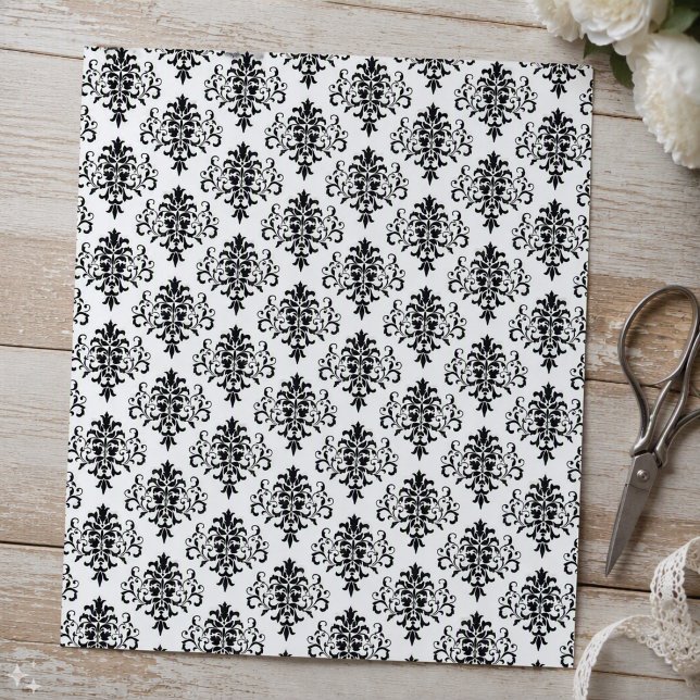 Gothic Black and White Damask Scrapbook Paper (Von Creator hochgeladen)
