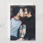 Gothic Black and White Foto Engagement Party Einladung (Rückseite)