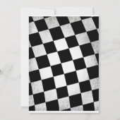 Gothic Black and White Hochzeit Einladung (Rückseite)