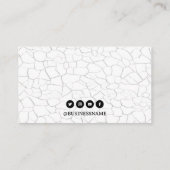 Gothic Black and White Skull Tattoo Shop Visitenkarte (Rückseite)