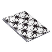 Gothic Black and White Thistle Pattern Halloween Notizblock (Rechte Seite)