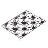 Gothic Black and White Thistle Pattern Halloween Notizblock (Linke Seite)