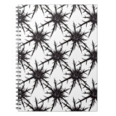 Gothic Black and White Thistle Pattern Halloween Notizblock (Vorderseite)