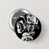 Gothic Black Antique Rose Button (Vorne & Hinten)