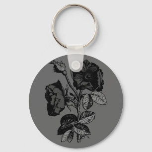 Gothic Black Antique Rose Schlüsselanhänger