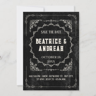 Gothic Black Barock Save The Date