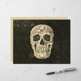 Gothic Black Beige menschliche Skull Textur