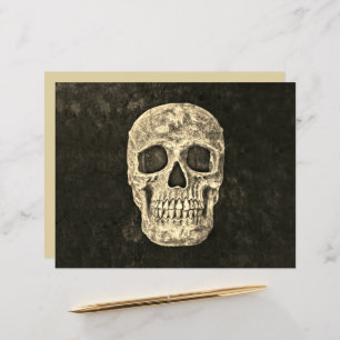 Gothic Black Beige menschliche Skull Textur