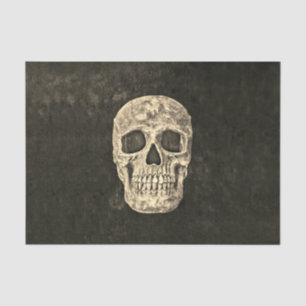 Gothic Black Beige menschliche Skull Textur Seidenpapier