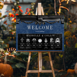 Gothic Black & Blue Orden von Veranstaltungen Hoch Poster