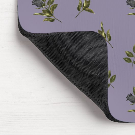 Gothic Black Blume Pattern Mousepad (Ecke)